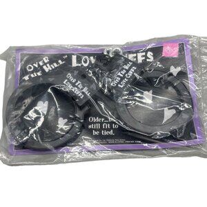 over the hill love cuffs humorous gag gift black russ plastic READ NEW